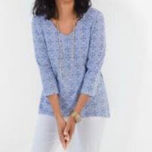 Chico's Medallion Tiles Tee - Size M - Modest Casual Comfy